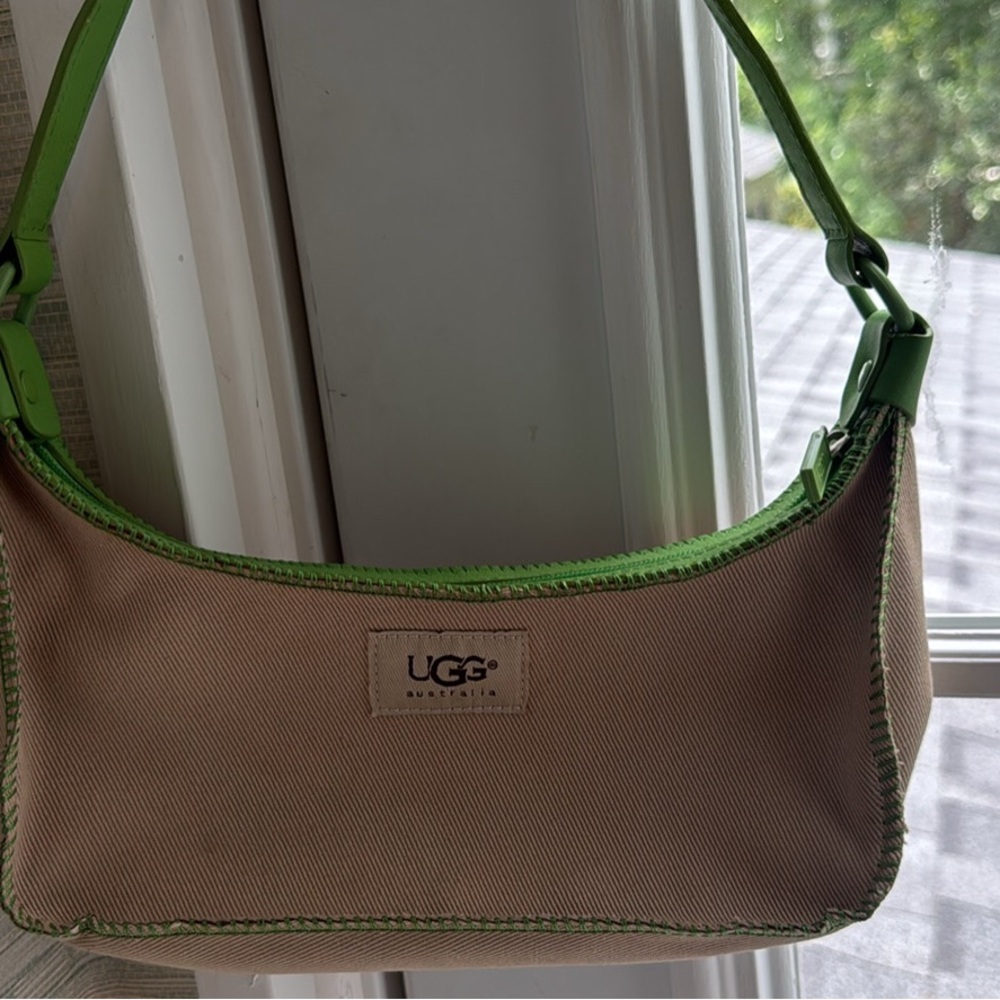 UGG Beige and Lime Shoulder Bag